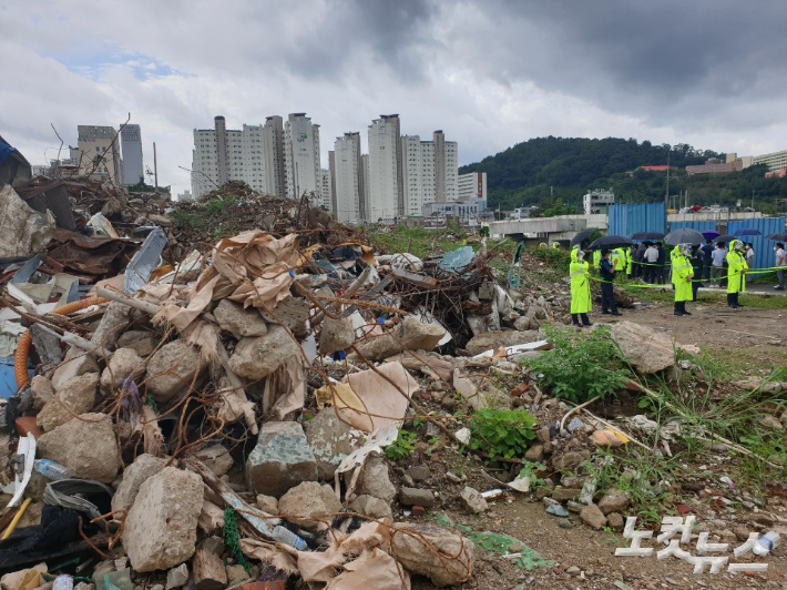 광주 동구 학동 붕괴 참사 현장. 조시영 기자