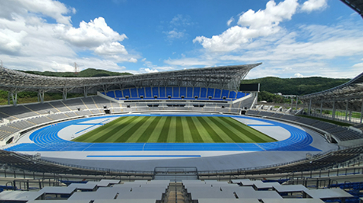 2022년 경기도종합체육대회 개막식이 열릴 예정인 용인미르스타디움. 용인시청 제공