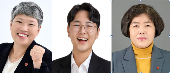 왼쪽부터 고은실, 박건도, 김정임 후보. 정의당 제주도당 제공
