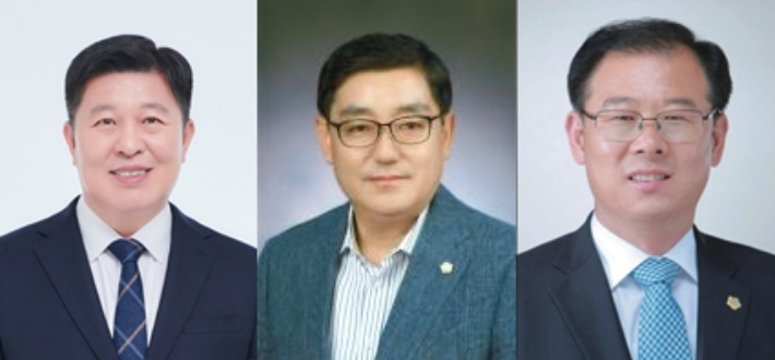 왼쪽부터 더불어민주당 정덕영, 박재만, 이희창 양주시장 예비후보. 중앙선거관리위원회 제공