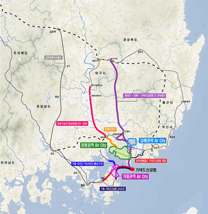 가덕도 신공항 권역 개발 구상안. 경남도청 제공