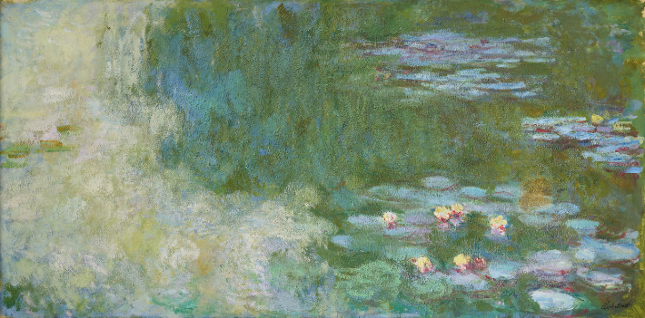 수련이 있는 연못 / 클로드 모네(1840-1926) / 1917-1920년 / 캔버스에 유채, 100.0×200.5cm / 국립현대미술관