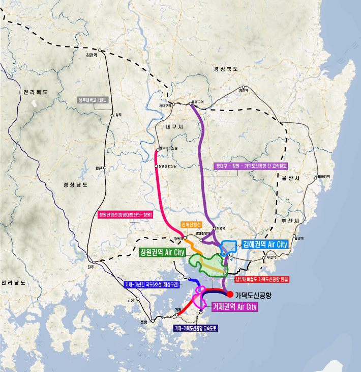 가덕도 신공항 주변 개발 계획. 경남도청 제공