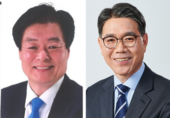더불어민주당 천안시장 2차 경선에 맞붙게 된 이규희, 이재관 예비후보(왼쪽부터). 중앙선관위 제공