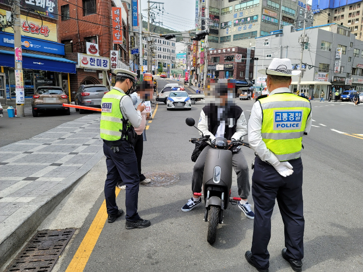 오토바이 단속 칼에 부산지역 법규위반 껑충 노컷뉴스