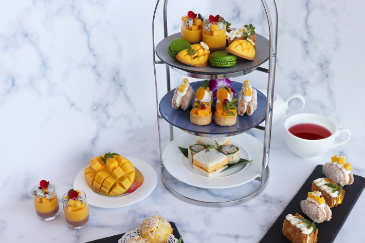 애플망고 애프터눈 티 세트. 아난티 힐튼 부산 제공