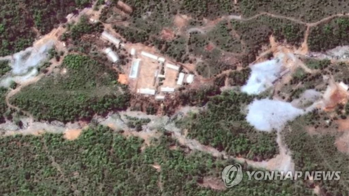 미국 인공위성이 촬영한 풍계리 핵실험장의 최근 모습. 연합뉴스