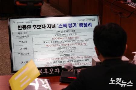 질의받는 한동훈 법무부 장관 후보자