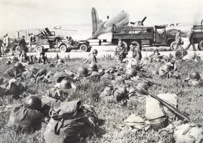 한국전쟁 당시 스미스부대의 모습. 오산 죽미령 평화공원 제공