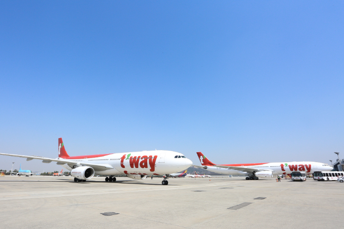 티웨이항공 A330-300 (1,2호기). 티웨이항공 제공 