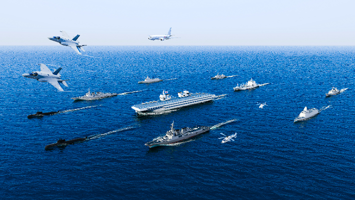 해군이 공개한 경항공모함 전투단 개념도
