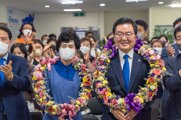 더불어민주당 문인 광주 북구청장 당선인. 문인 후보 제공