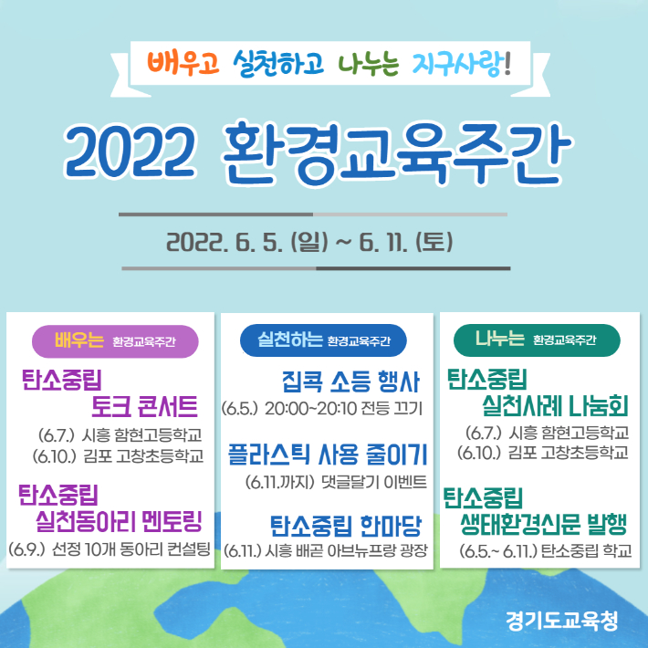 '2022 환경교육주간' 포스터. 경기도교육청 제공