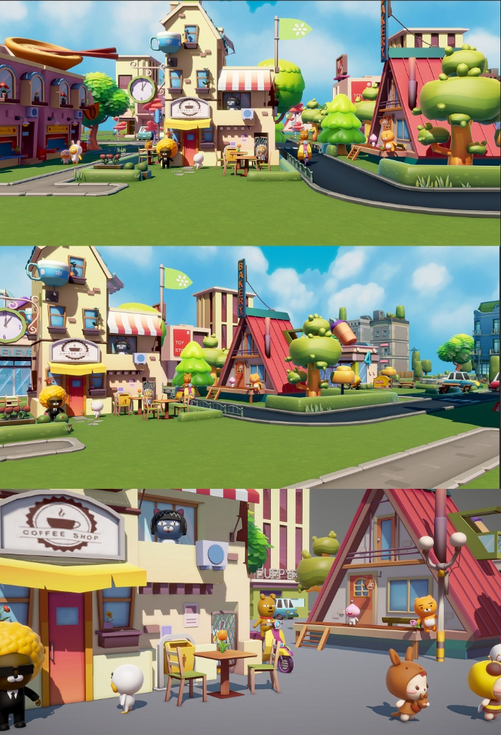 컬러버스로 구현한 카카오 타운 데모. 넵튠 제공