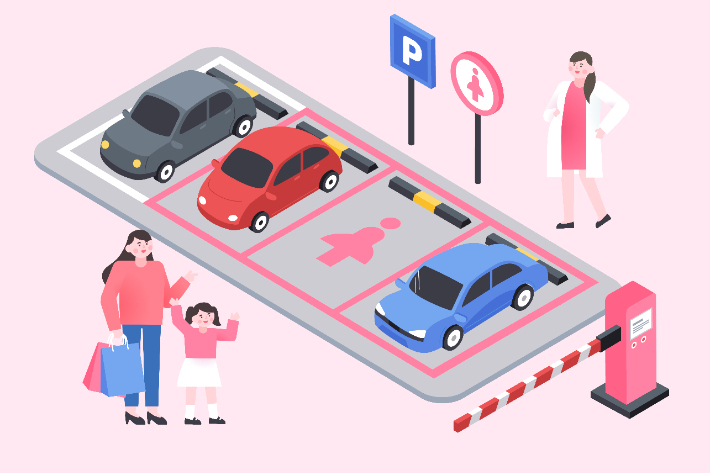 아이 우선 주차구역 예시. 클립아트코리아 제공