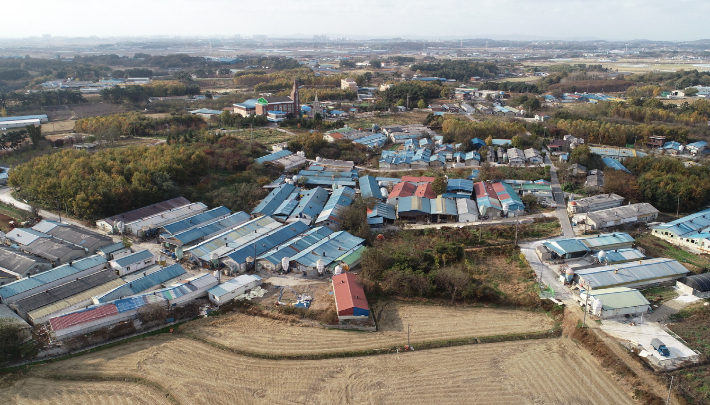 익산 왕궁지역 축사. 익산시 제공