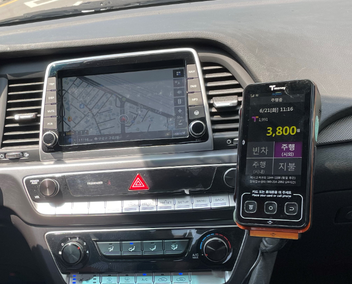 GPS 기반 택시 앱미터기. 서울시 제공