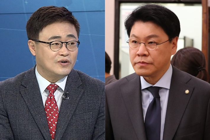 왼쪽부터 장성철 교수와 장제원 의원. 연합뉴스
