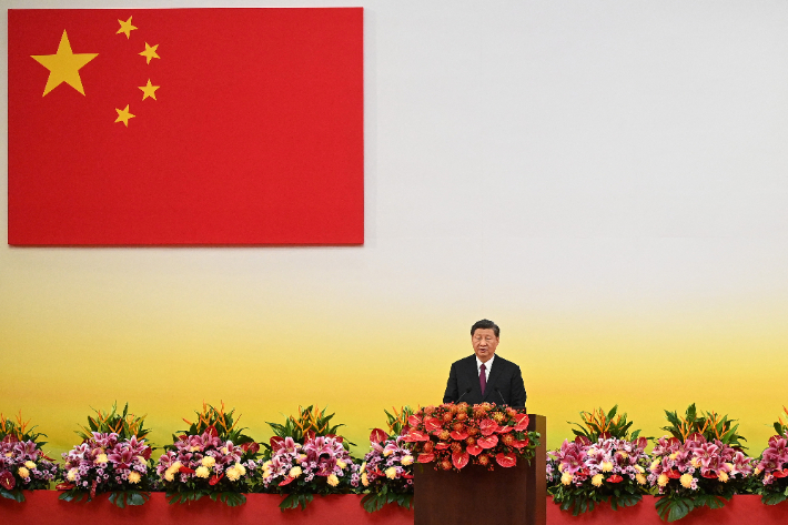 홍콩반환 25주년 행사…시진핑 일국양제, 애국자에 의한 통치 강조