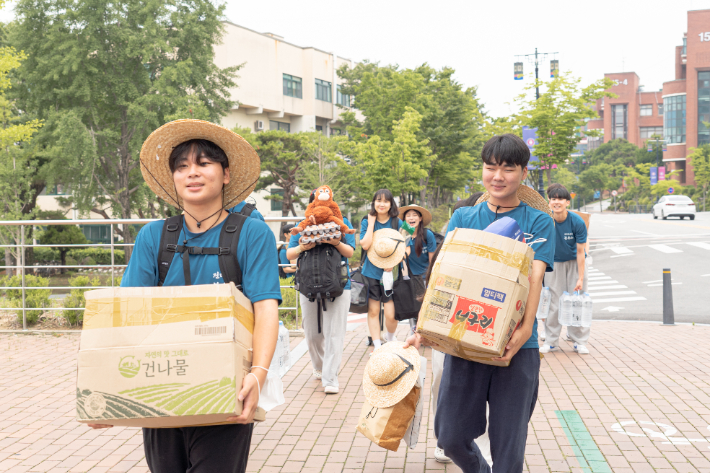 전북대학교가 3년 만에 하계 농촌봉사활동을 재개했다. 전북대 제공