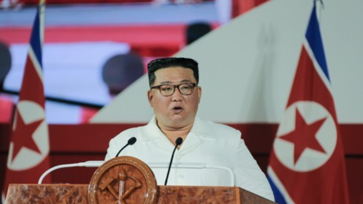 연설하는 북한 김정은 국무위원장. 연합뉴스