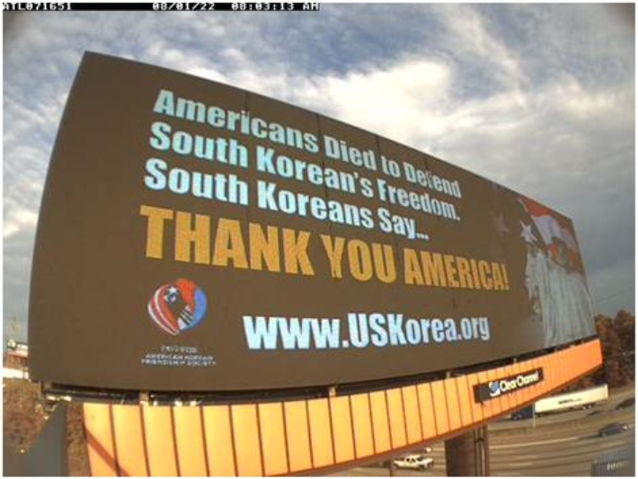 "韓 참전용사에 감사"…美 주요도로에 등장한 '땡큐 아메리카'