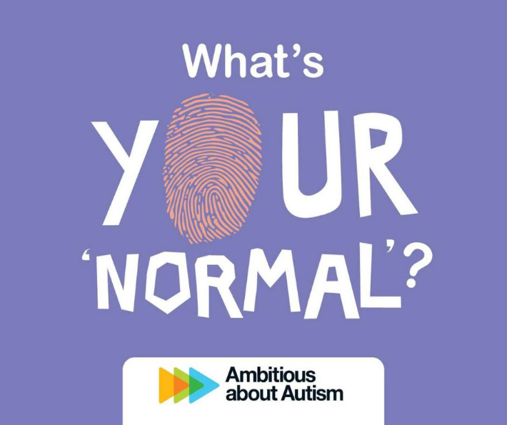앰비셔스 어바웃 오티즘(Ambitious about Autism)은 '정상'의 기준이 모두에게 다를 수 있음을 강조한다. Ambitious about Autism 제공