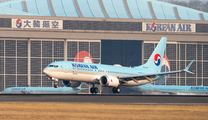 오는 9월 김해~나리타 노선에 투입되는 대한항공의 보잉 737-8 항공기. 대한항공 제공