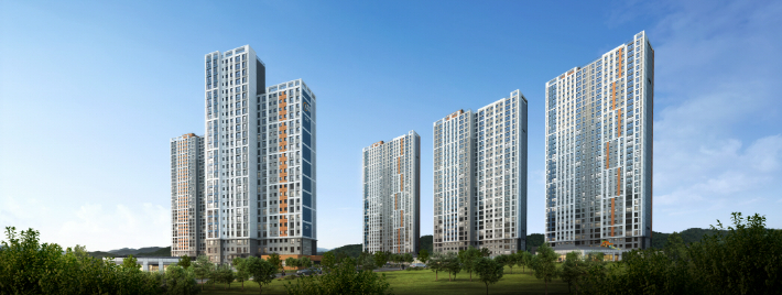 경산 하양지구 우미린 에코포레 투시도. 우미건설 제공