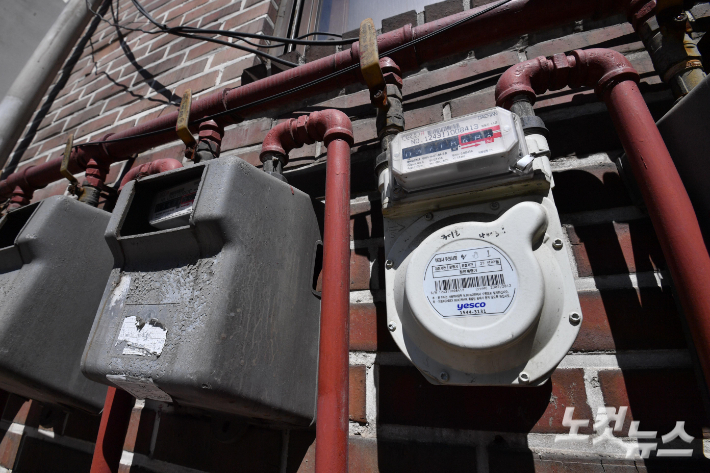 가스계량기의 모습. 박종민 기자