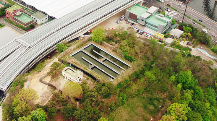 최근 영등포아리수정수센터 내 공업용수도시설 배수지 모습. 서울시 제공