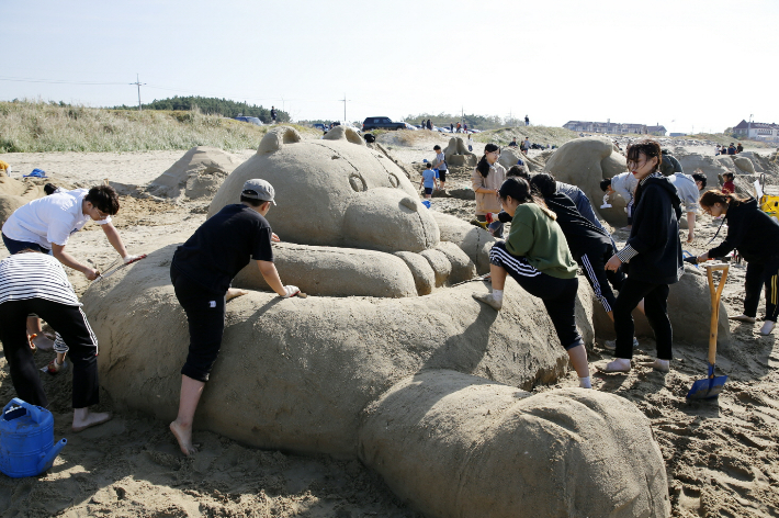 국내 최대 해안사구 '신두리 모래조각 페스티벌'