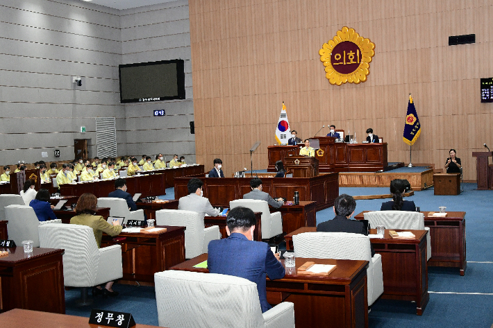 광주광역시의회 309회 임시회 개회. 광주광역시의회 제공