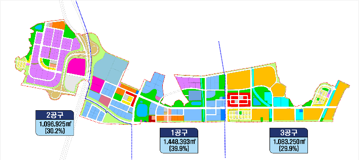 첨단3지구 토지이용계획도. 광주광역시 제공