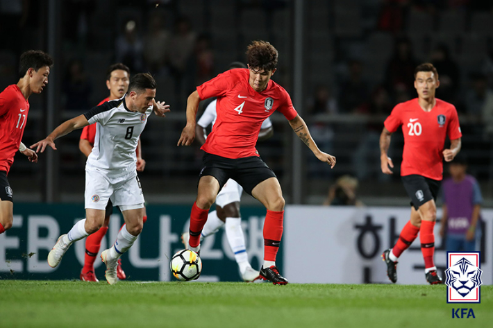 한국과 코스타리카 경기 자료사진. 대한축구협회