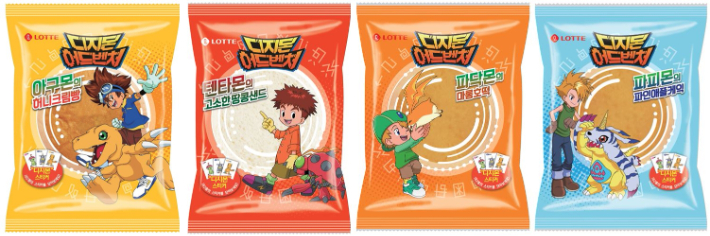 디지몬빵 4종. 연합뉴스