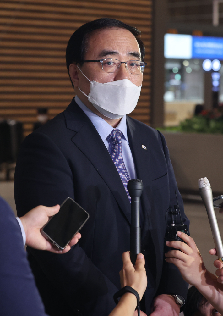 한미일 안보실장 회의 나서는 김성한 국가안보실장 연합뉴스