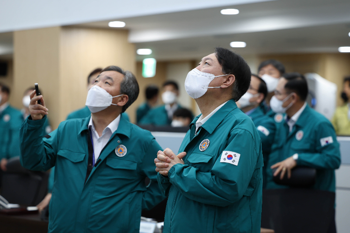 태풍 힌남노 상황 점검 나선 윤석열 대통령. 연합뉴스