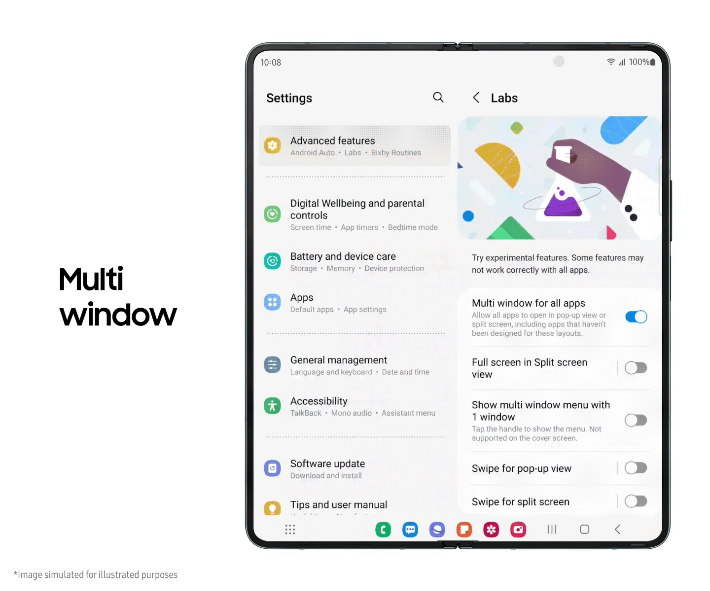 삼성전자는 기존 갤럭시 폴더블 스마트폰과 워치 사용자들을 위해 원 UI(One UI) 4.1.1과 One UI 워치4.5 등 소프트웨어 업데이트를 5일 국내부터 시작한다고 밝혔다. 삼성전자 제공