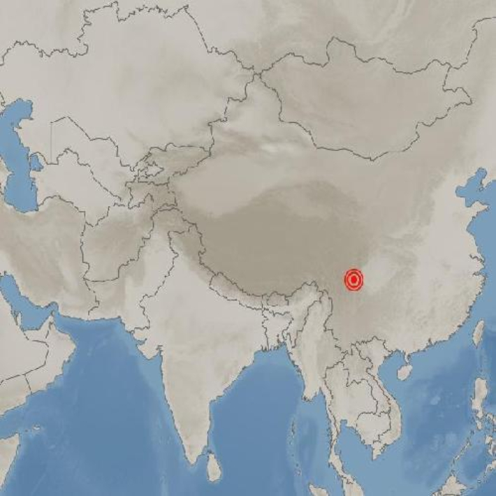 중국 쓰촨 지진 발생 지점. 기상청 제공