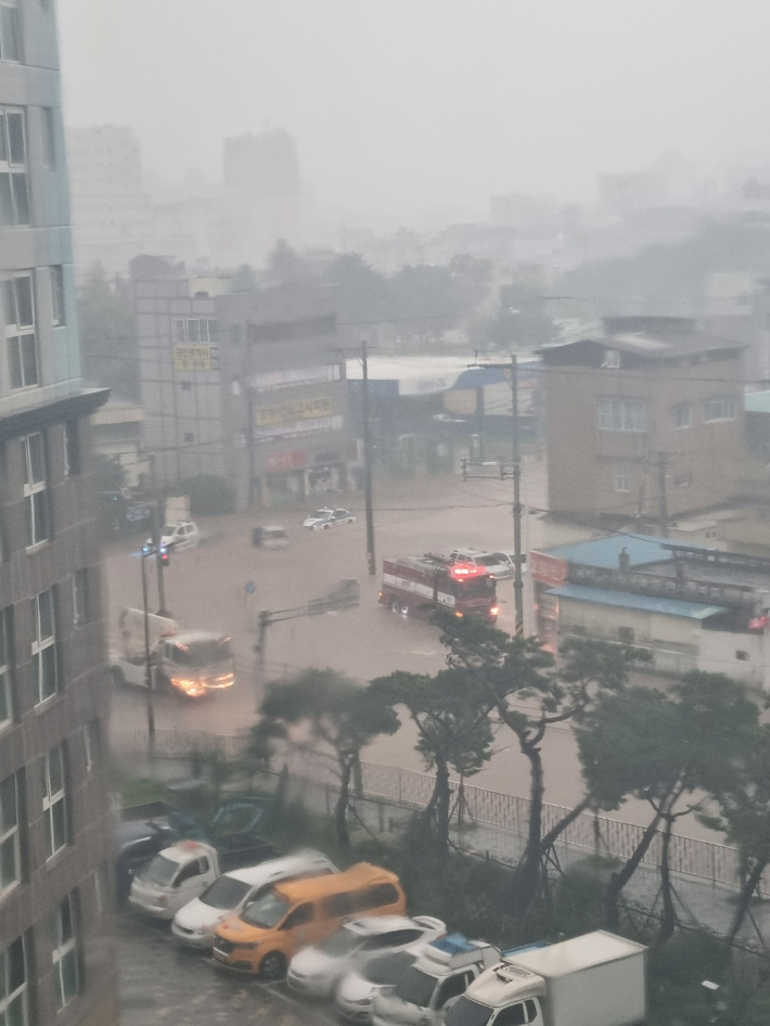 포항 우현동 침수 피해. 독자 제공