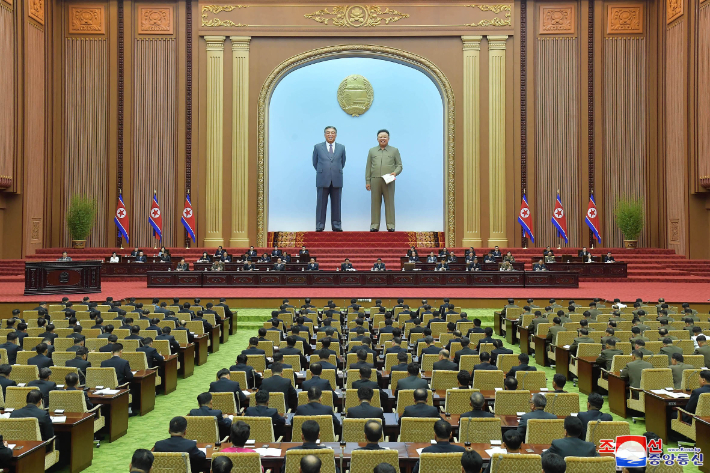 북한 최고인민회의 모습. 연합뉴스