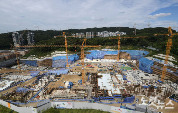 지난해 9월 경기도 성남시 분당구 대장동 개발사업 현장의 모습. 