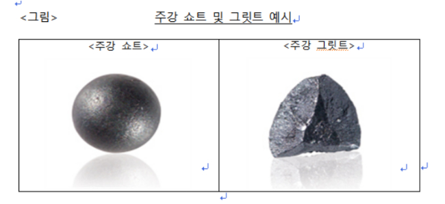 금속 연마용 투사재인 주강 쇼트와 주강 그릿트. 공정위 제공