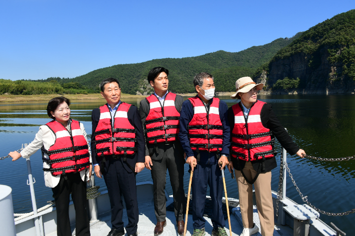 29일 광주광역시의회 환경복지위원회, 동복수원지 현장 방문. 광주광역시의회 제공