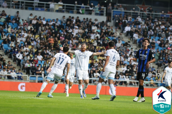 울산 현대에 승리를 안긴 마틴 아담. 한국프로축구연맹