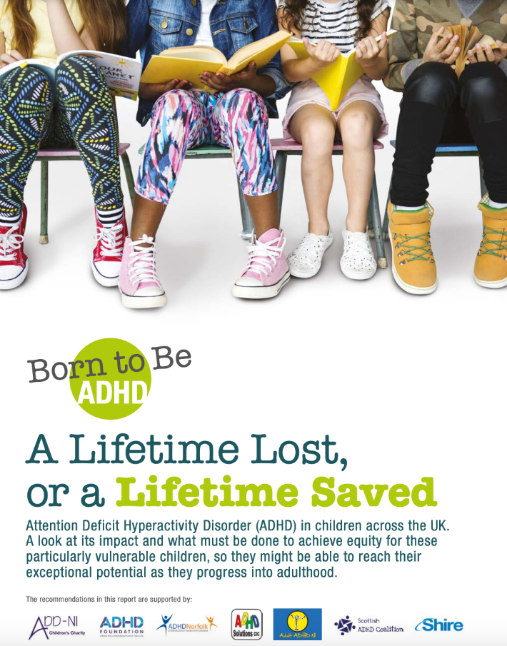 영국의 아동 ADHD 인식 개선 캠페인 브로슈어. #AttentionUK 제공