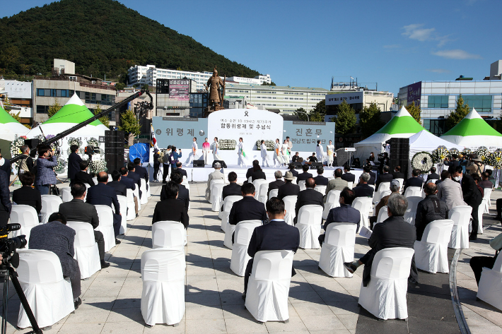 지난해 열린 제73주년 합동추념식. 여수시 제공