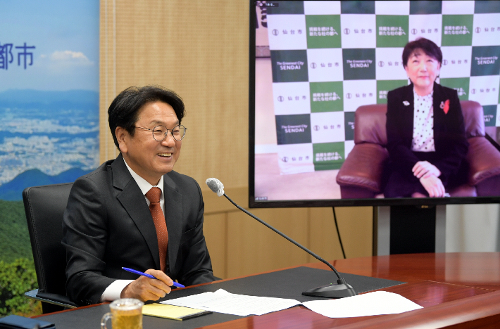 カン・ギジョン市長「日本の仙台市と人的・経済的交流を広げたい」