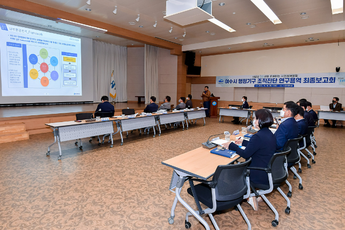 여수시 행정기구 조직진단 연구용역 최종보고회. 여수시 제공